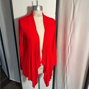 Waterfall Cardigan-Scarlet NWOT